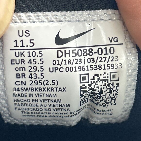 Nike Vapor Edge Shark 2 Men's Football Cleats DH5088-010 Size 11.5 - No Box - Picture 7 of 7